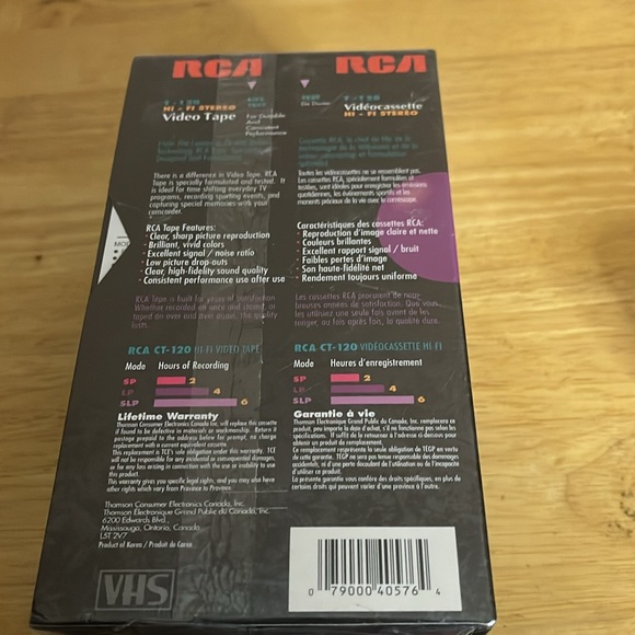 Three pack sealed vhs tapes RCA NEW - Picture 4 of 4